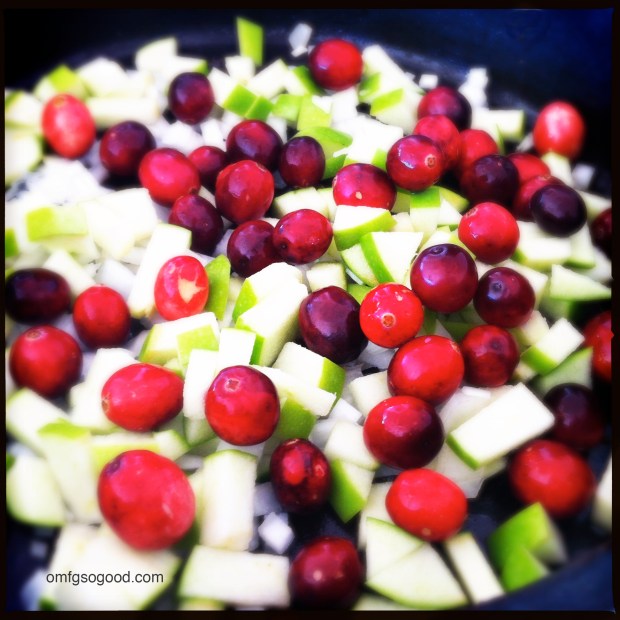Cranberries Apples Onions Saute