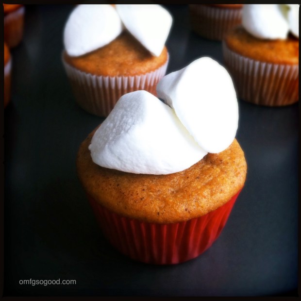 Sweet Potato Cupcakes with Marshmallows