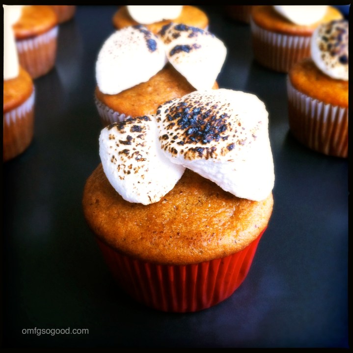 Sweet Potato Cupcakes with Roasted Marshmallows_3