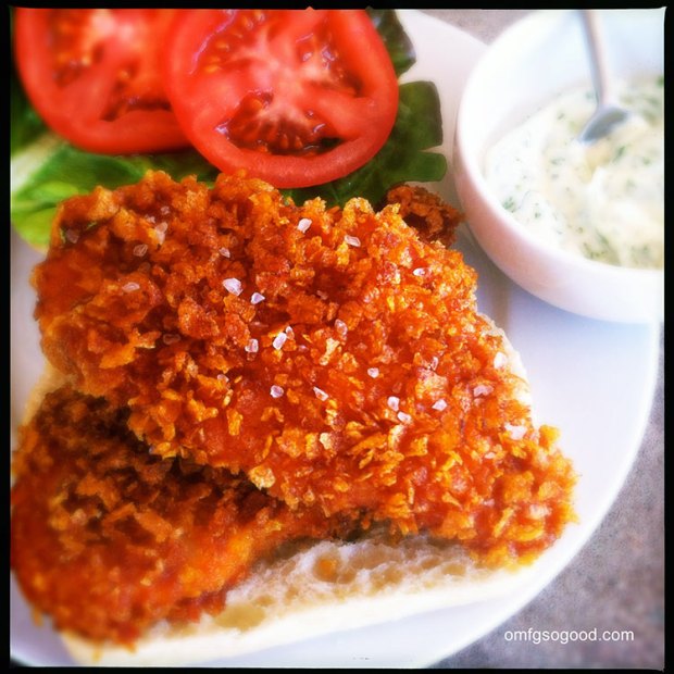 Corn-Flake-Buffalo-Chicken-Sandwiches-Fresh-Herb-Mayo